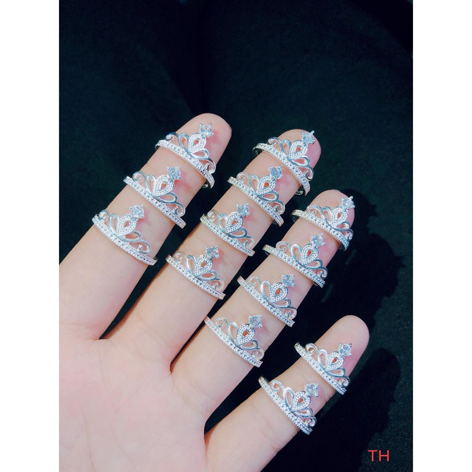 Gía xưởng bạc nhẫn vương miện mẫu mới rẻ
