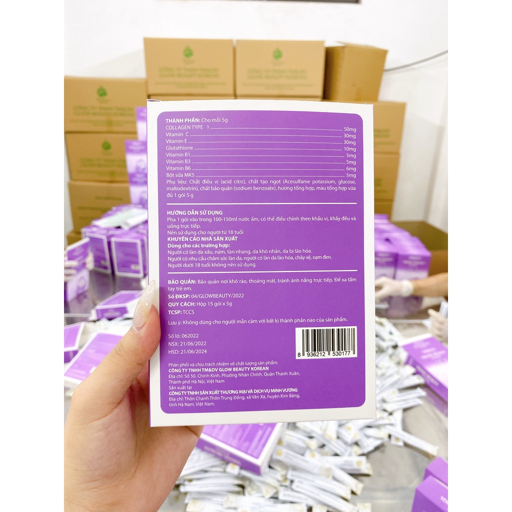 Bột uống trắng da collagen  young beauty mờ nám giảm tàn nhanh chống lão hóa da