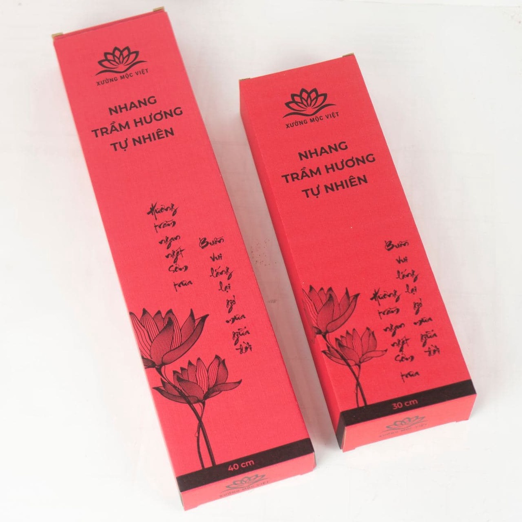 Nhang Trầm Hương Sạch Nguyên Chất - Trầm Tự Nhiên XƯỞNG MỘC VIỆT 250G Size 30 - 40cm