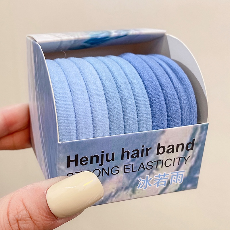 Set 10 Dây Buộc Tóc Màu Kẹo Co Giãn Xinh Xắn Cho Nữ