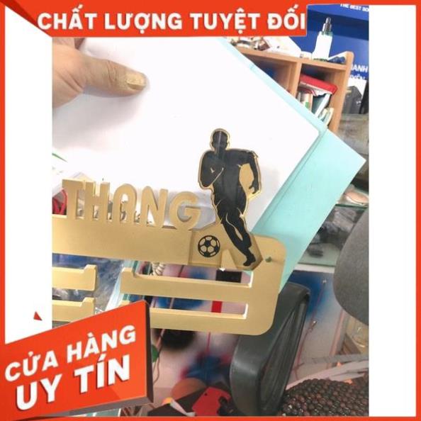 Giá treo huy chương Bóng đá 58x17, Vàng RichGold ánh kim, tặng kèm như hình