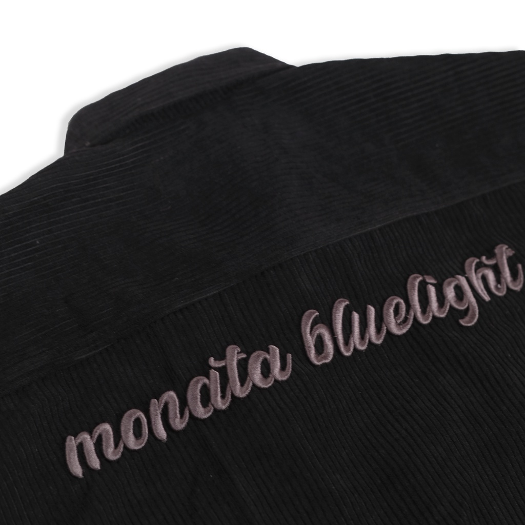 MONATA BLUELIGHT Velvet shirt Black - Sơ mi tăm nhung unisex