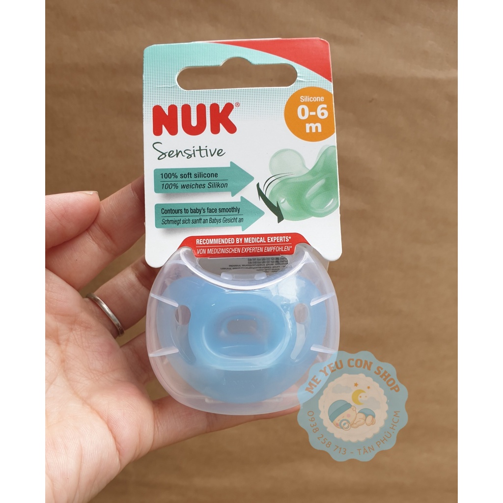 TY GIẢ NUK SENSITIVE SILICONE 0-18M