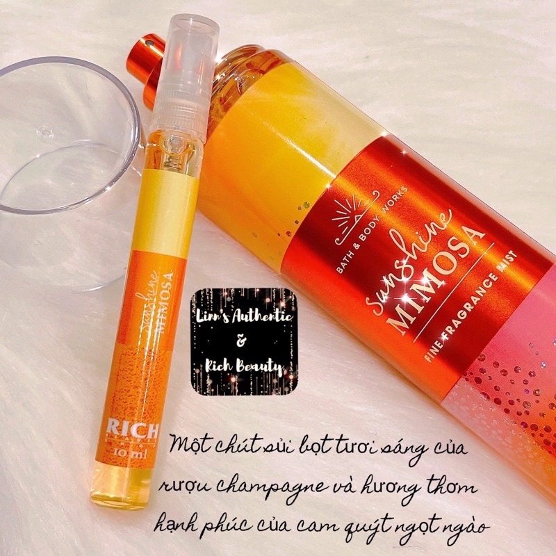 SUNSHINE MIMOSA - Xịt Thơm Toàn Thân Body Mist Bath &amp; Body Works