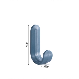 Convenient J-shaped towel rack
