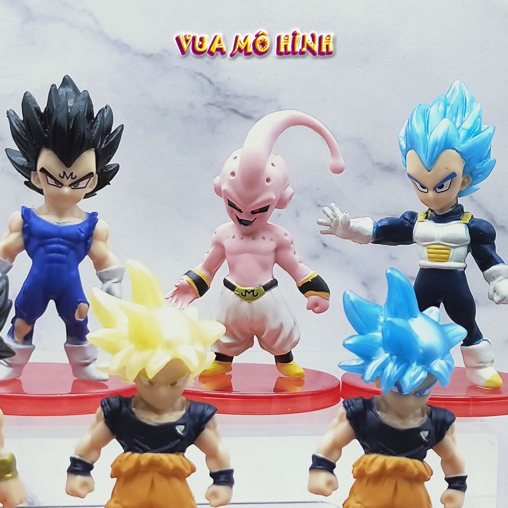 Mô hình Dragon Ball- Mô hình 21 nhân vật Dragon ball chibi để trong xe ô tô hoặc phòng, chiều cao 5cm