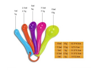 Set 5 muỗng đong gia vị
