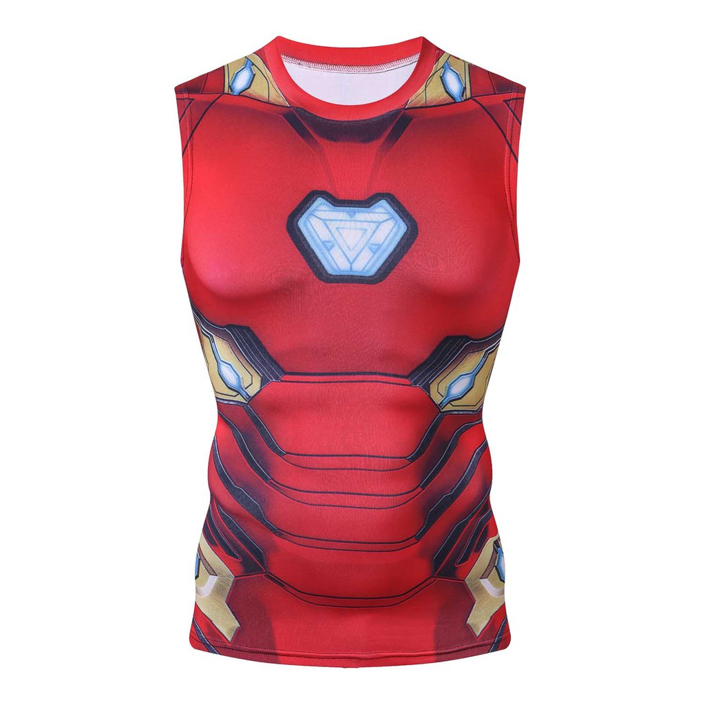 Áo tank top HUQISHA in 3D hình nhân vật siêu anh hùng Marvel thời trang cho nam