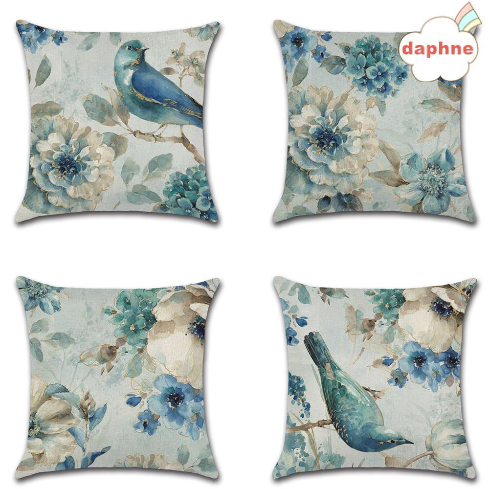 Daphne Vỏ Gối Sofa 18 "In Họa Tiết Hoa Cổ Điển Trang Trí Nhà Cửa