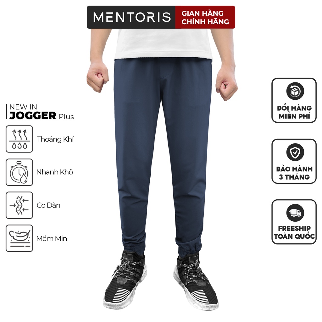 Quần Jogger Nam MENTORIS, Chất Gió Thể Thao Cao Cấp, Khoẻ Khoắn, Cạp Chun, Ống Bo, Vận Động Thoải Mái MDC2102