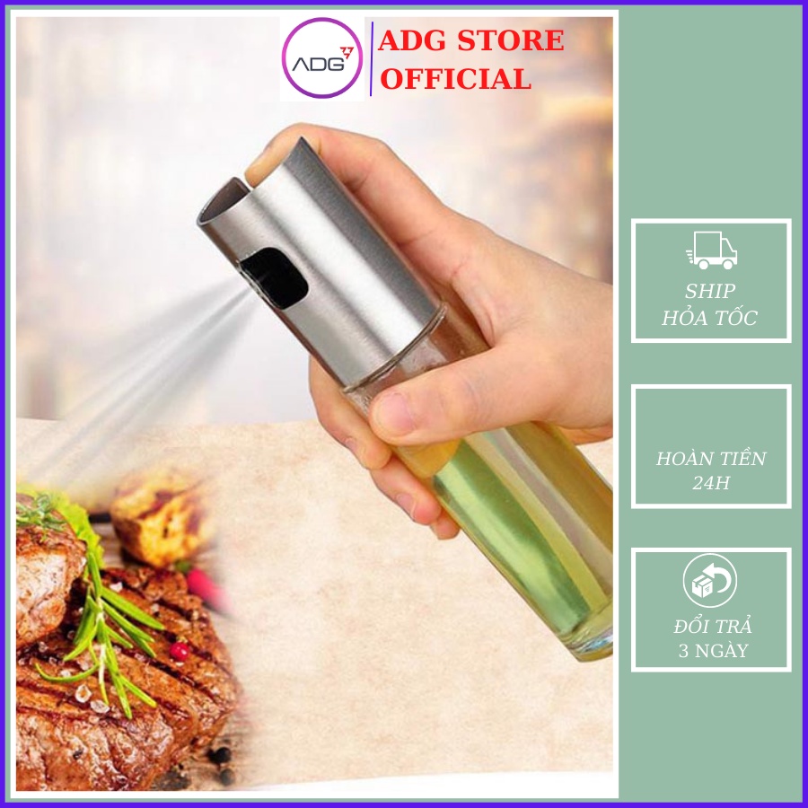 Bình xịt dầu ăn, giấm ăn cầm tay tiện dụng - Bình thủy tinh mini với vòi xịt phun sương