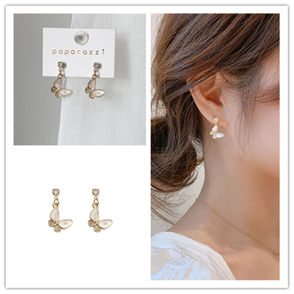 Khuyên Tai Hình Bướm Đính Đá Xinh Xắn Cho Nữ