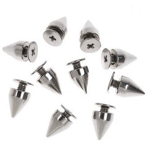 Bộ 50 Đinh Tán 7*9.5mm Bằng Bạc Trang Trí Quần Áo/Đồ Da