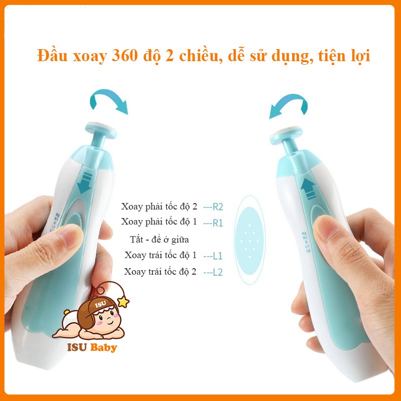 Bộ máy cắt móng đa năng tiện dụng 7 chi tiết dùng cho cả người lớn và trẻ em ISU Baby