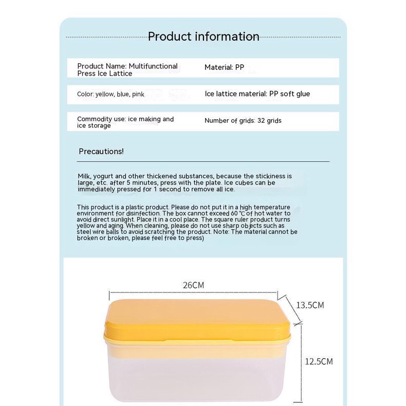 Khay Làm Đá Nhiều Tầng Bằng Silicone Cấp Thực Phẩm Kích Thước Lớn Có Nắp Đậy