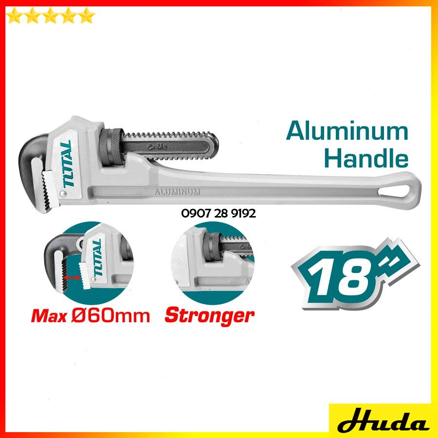 Mỏ lết răng độ kẹp 50mm Total Ingco tay cầm nhôm  siêu cứng  vặn mở bulong đai ốc sửa chữa cơ khí ống nước máy móc 1234