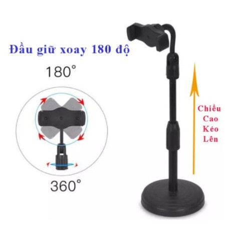 Giá Đỡ Điện Thoại Để Bàn, Quay TikTok, Giá Đỡ Livestream, Xem Video Xoay 360 Độ Đa Năng