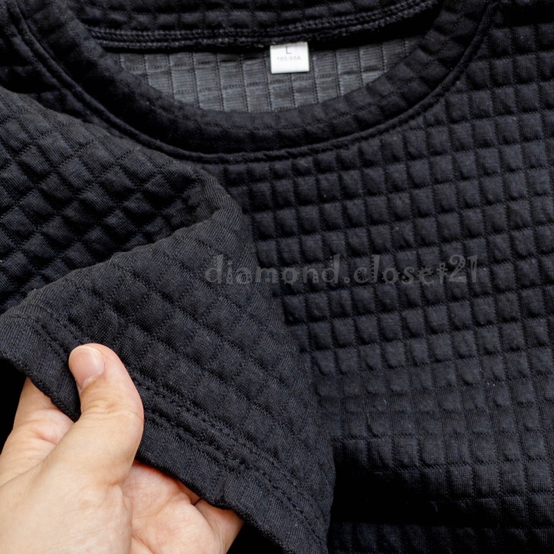 Áo Giấu Quần In Nổi 3D Sọc Vuông Freesize 38-60kg Diamond Closet Sale | BigBuy360 - bigbuy360.vn