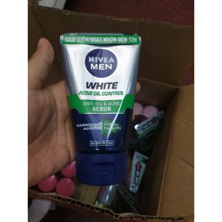 Sữa rửa mặt nivea men kiểm soát nhờn chứa hạt mat-xa  100g