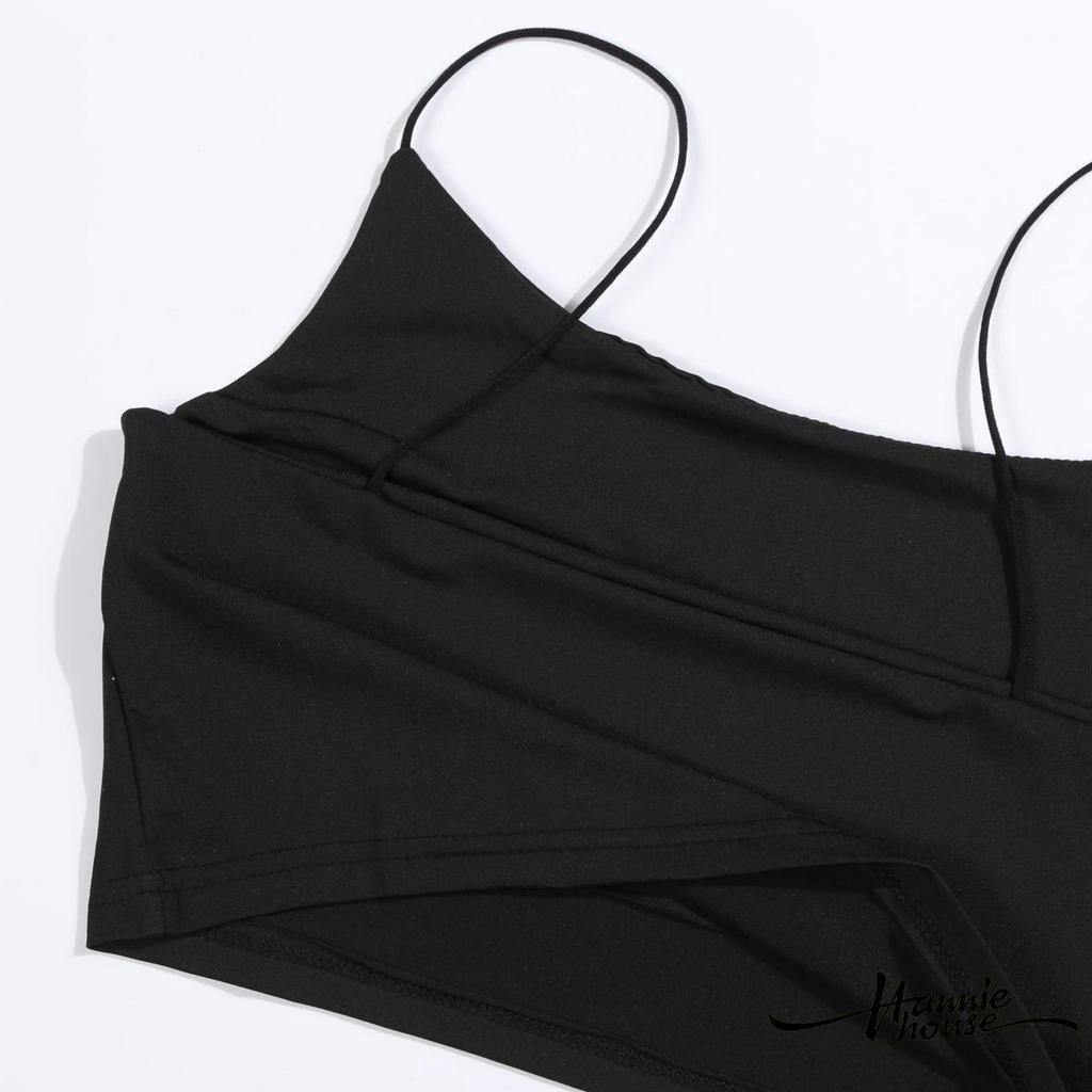 Áo Tank Top Màu Trơn Dây Đan Chéo Sau Lưng thiết kế Quyến Rũ