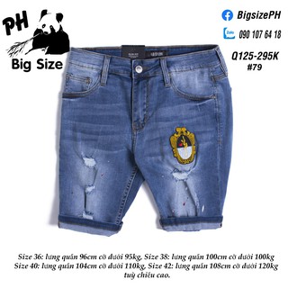 [BIGSIZE QUẦN JEAN NGẮN]- Quần Jean thun ngắn size to co giãn