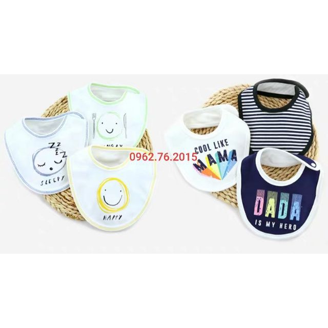 Set 3 yếm tròn Momcare