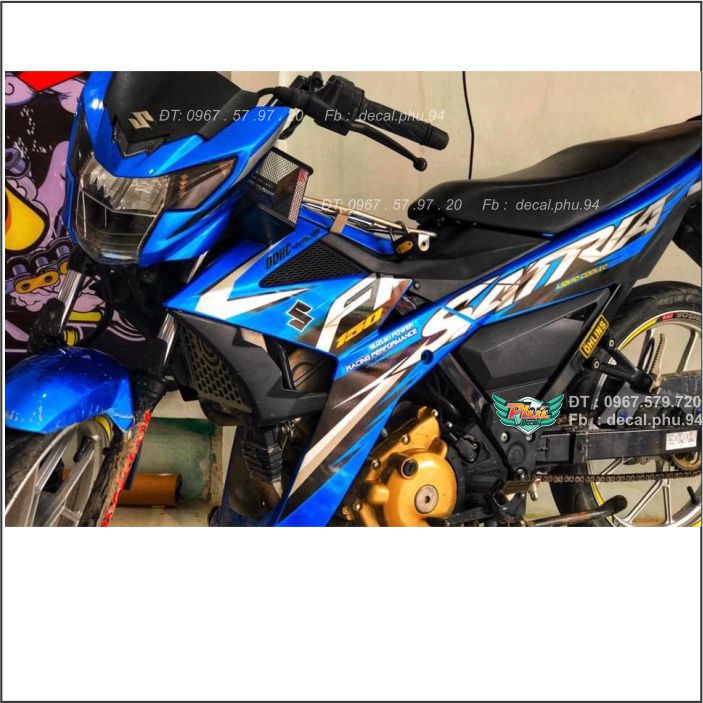 Tem Rời Satria Fi Xanh bạc xám (C)