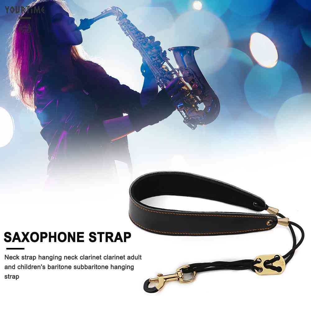 Dây Đeo Cổ Kèn Saxophone Bằng Da Mềm Có Thể Điều Chỉnh