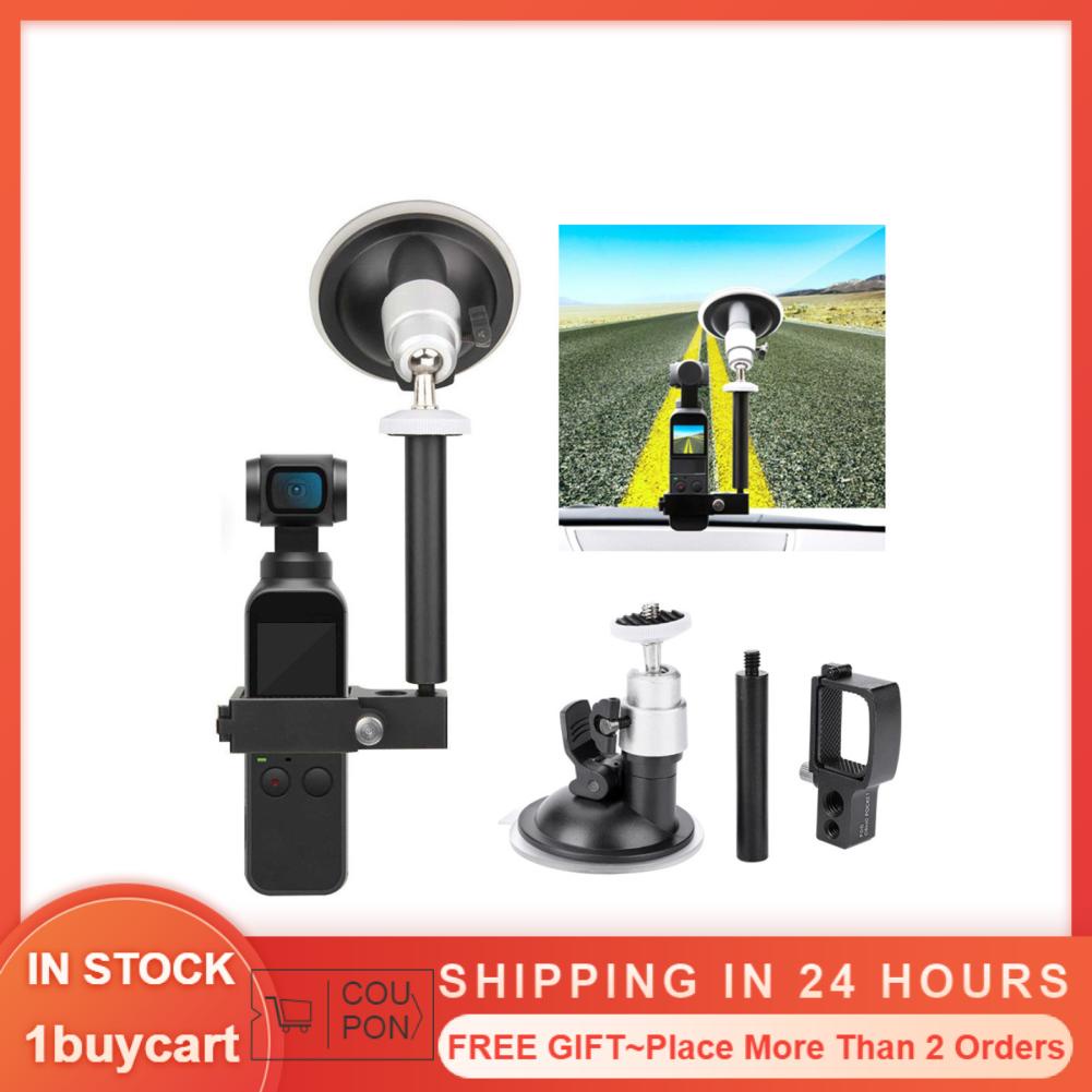 1buycart Car Mount for DJI Osmo Pocket  Stable Reliable Convenient Practical Detachable Extension Rod Camera Bracket Indoor Outdoor