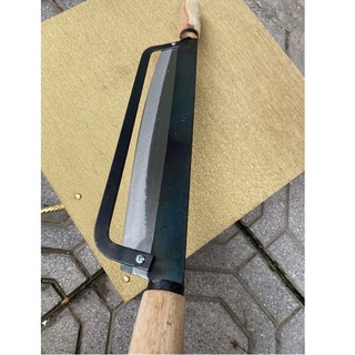 Dao thái hoa chuối 2 tay  bản to, rèn thủ công bằng thép nhíp xe siêu bền, cán gỗ tiện lợi