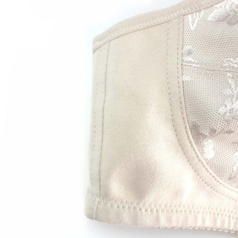Áo Ngực Dạng Ống Bằng Vải Cotton Thoáng Khí Cài Khóa Trước Plus Size Thoải Mái Cho Nữ