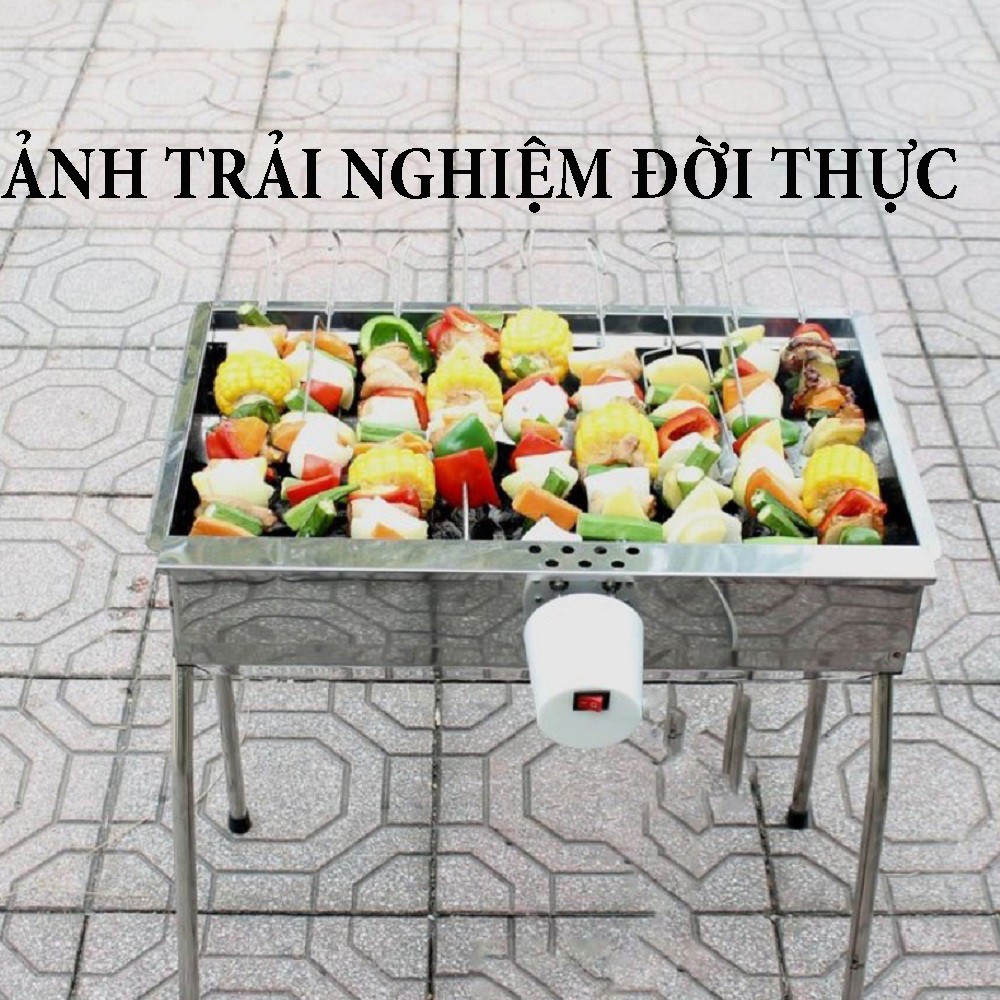 [HÀNG CHÍNH HÃNG]Bếp Nướng Than Hoa Tự Xoay-Lò Nướng Thịt Chạy Điện Chất Liệu Inox 430(tặng kẹp gắp inox) do ducstore PP