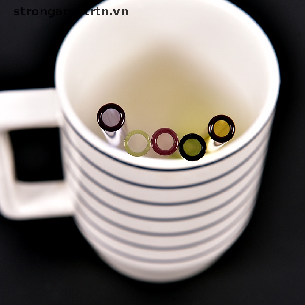 Reusable Straight Pyrex Glass Drinking Straw for Wedding Birthday Party 5 Colors .