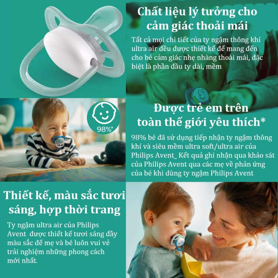 Ti giả avent ultra air animals ( cho bé 0-6 tháng )