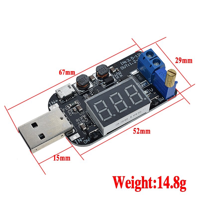 Mô-Đun điều chỉnh điện áp USB 5V - 3.3V 9V 12V 18V 24V