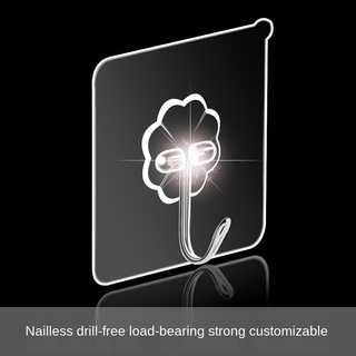 Transparent plastic wall hook in stock 1 pack