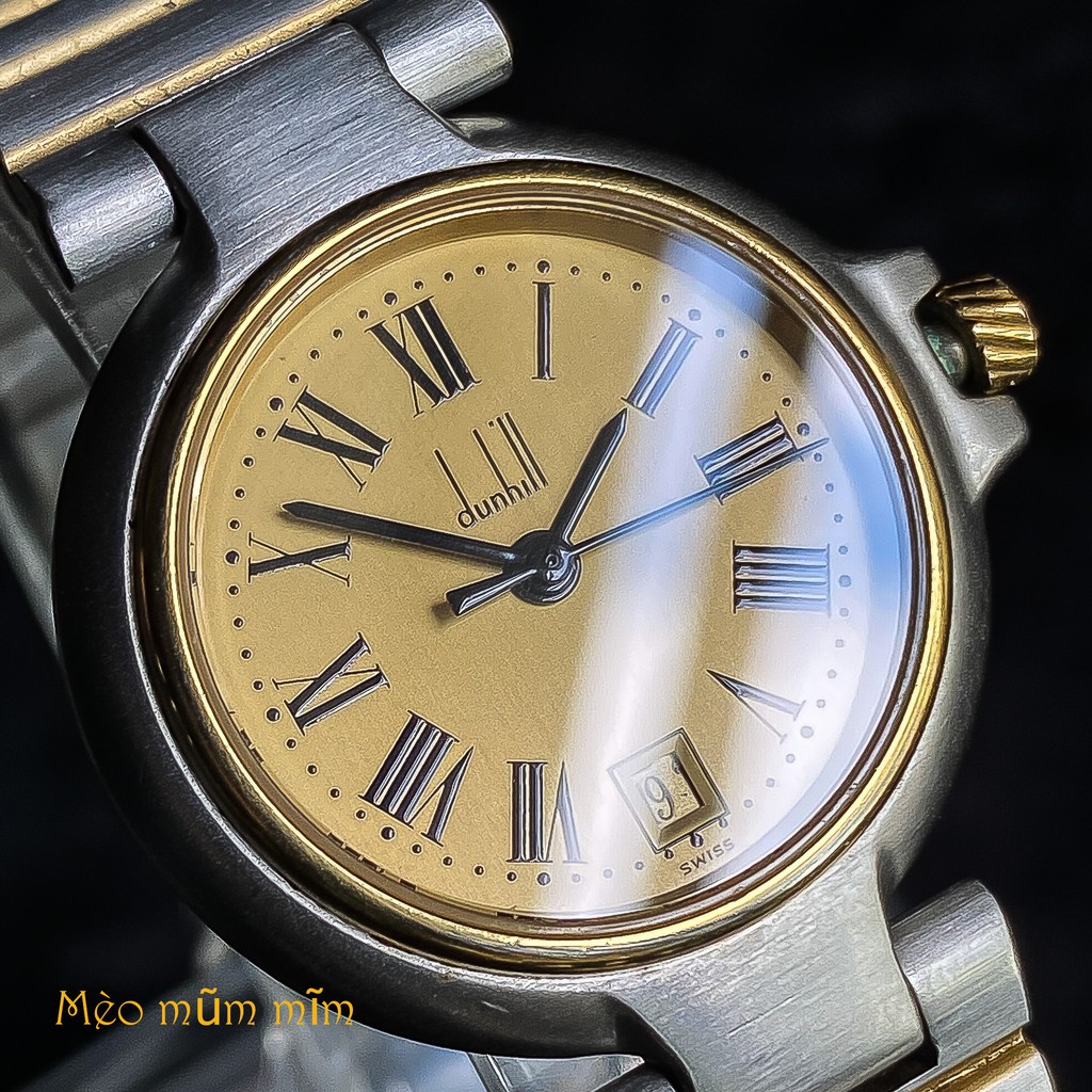 - NỮ - DUNHILL - ĐỒNG HỒ USED HÀNG HIỆU ANH QUỐC >>> MỚI 98% / SWISS MADE / CHỐNG NƯỚC