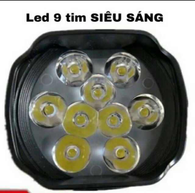 ĐÈN TRỢ SÁNG L9 SIÊU SÁNG XE MÁY XE ĐẠP ĐIỆN SIÊU CẤP TẶNG CÔNG TẮC