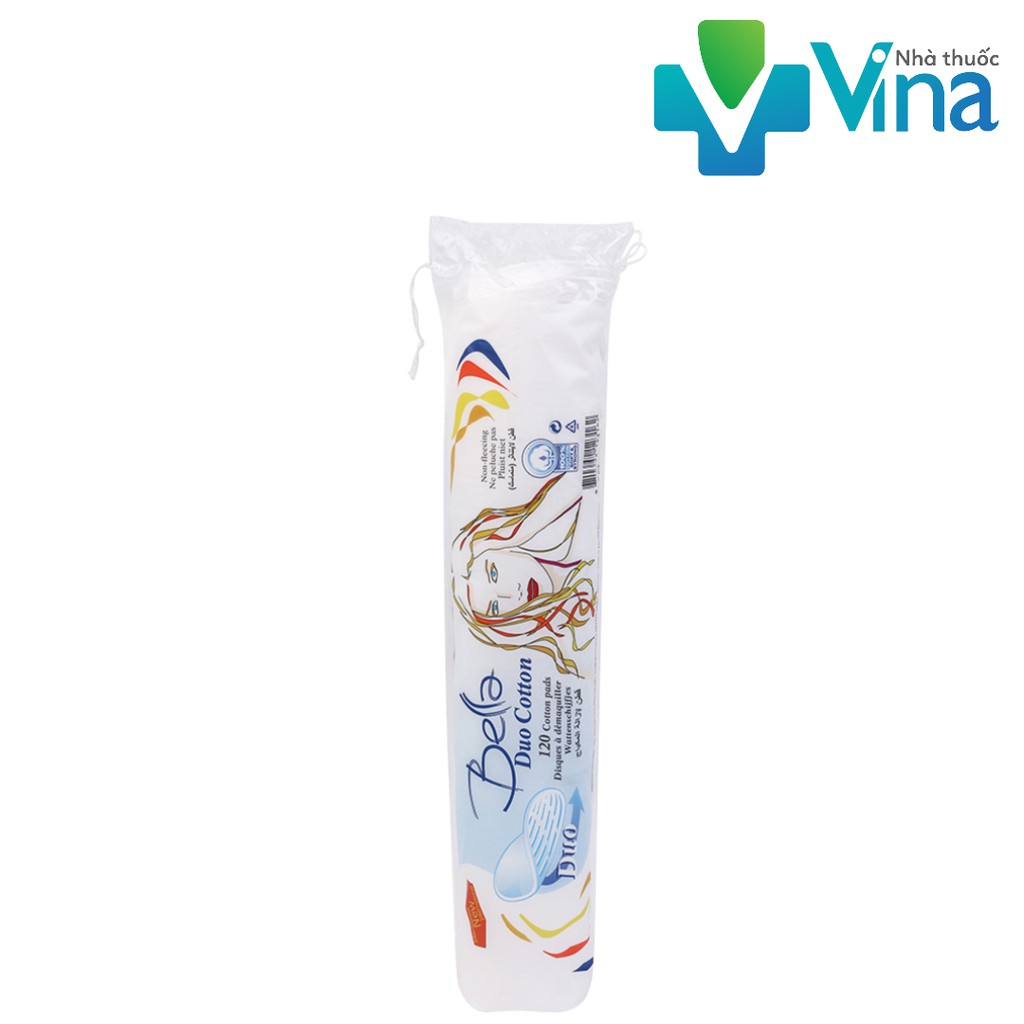 Bông Tẩy Trang Bella Duo Cotton 120 miếng