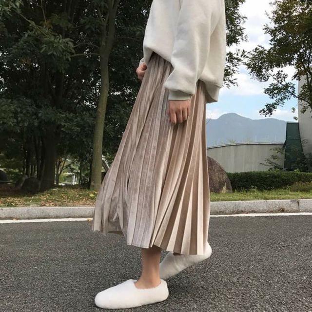 (Có sẵn)Mã WAMT10K giảm ngay 10k cho đơn bất kì Váy xếp li dáng dài ulzzang | BigBuy360 - bigbuy360.vn