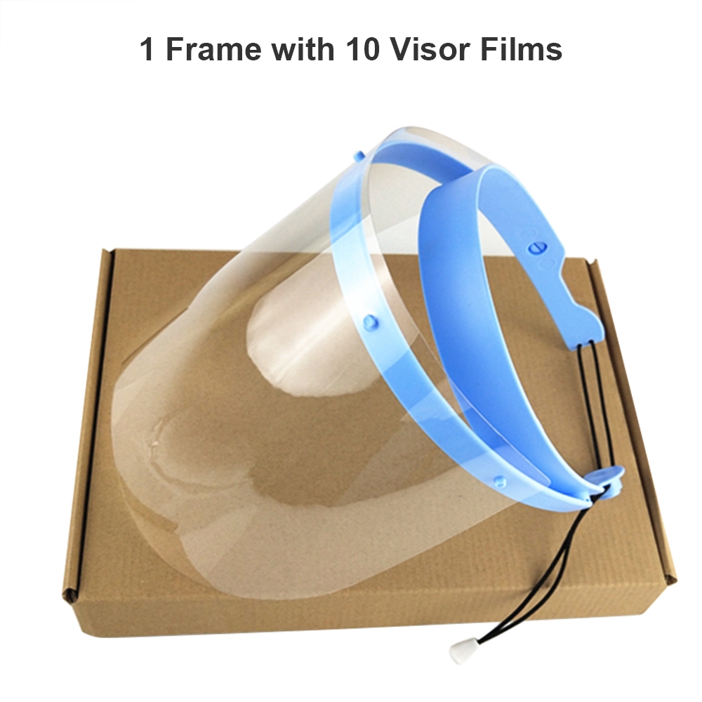 Professional Dental Face Shield Protective Detachable 1 Frame With 10 Films