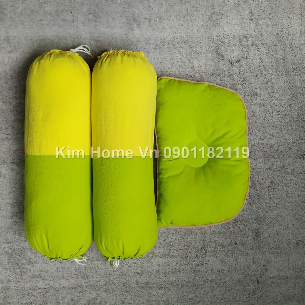 Set nệm gối sơ sinh kim home(Cho em bé từ 0-2 tuổi)