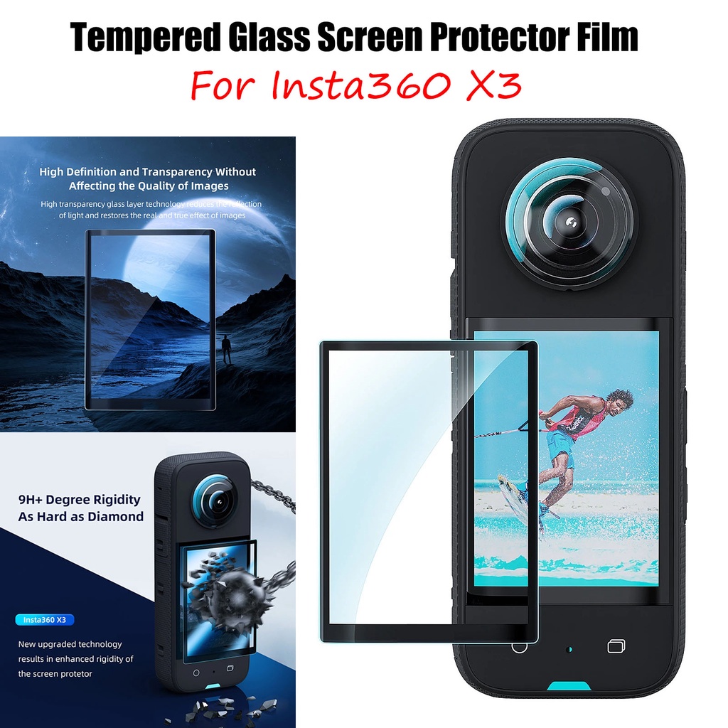 Kính Cường Lực Bảo Vệ Màn Hình Chống Trầy Xước Cho Insta360 X3 Insta 360 One X3 Action hq