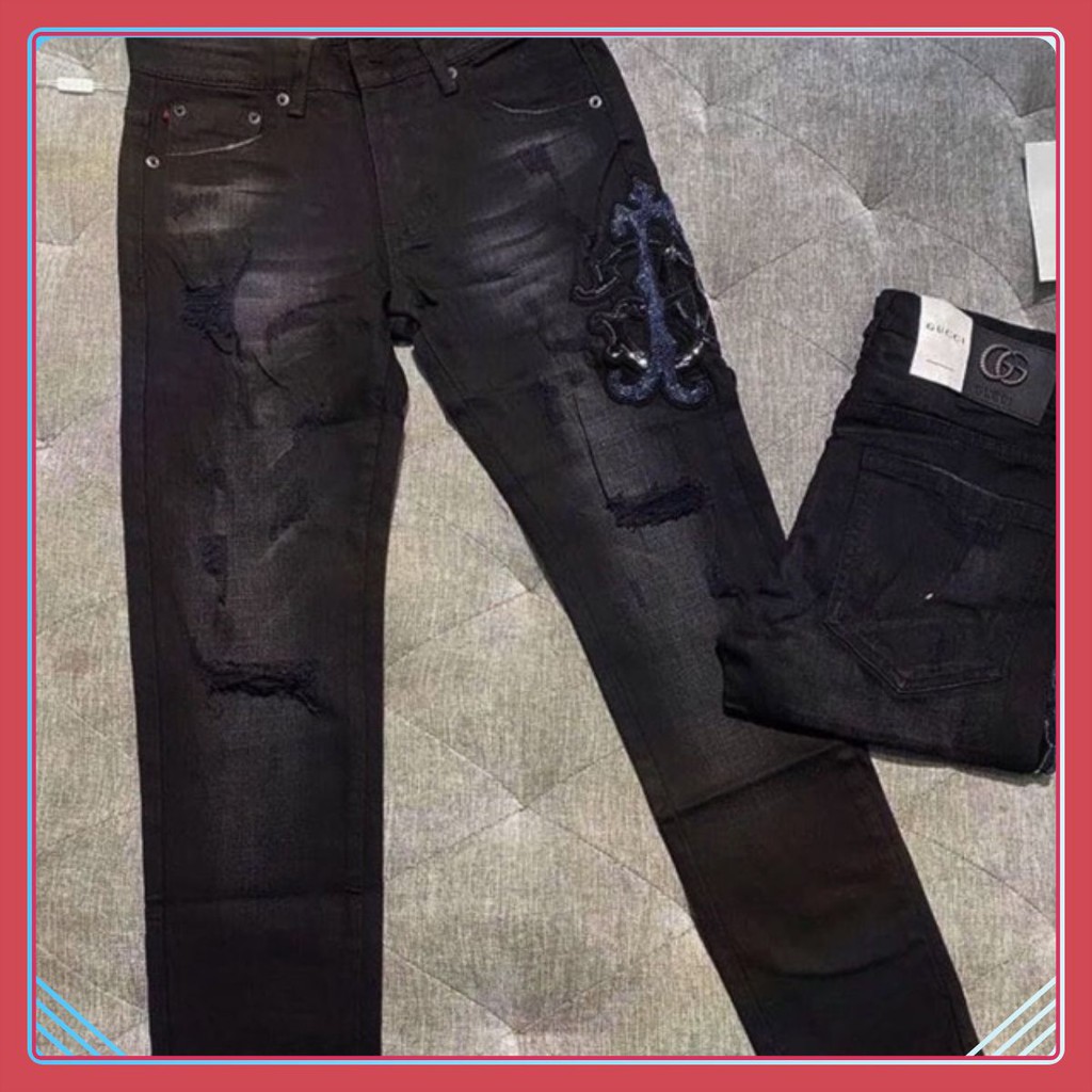| ĐẲNG CẤP | CHẤT |_ QUẦN JEAN NAM BIKER MÀU ĐEN --
