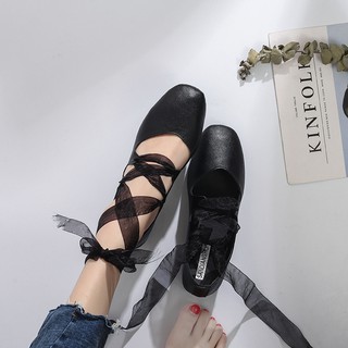 giày búp bê cột dây cao 3.5cm