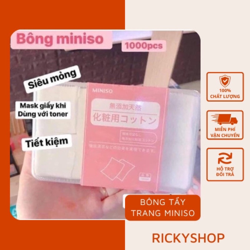 BÔNG TẨY TRANG MINISO 1000 MIẾNG