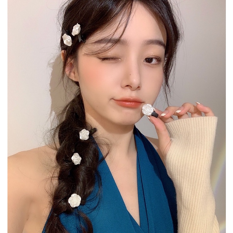 Kẹp Tóc Hàn Quốc Kẹp Mái Mini Hình Hoa Trà Dễ Thương