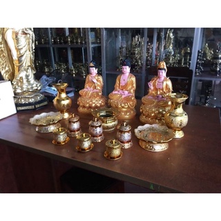 Chung Nước Thờ Cúng Kim Sa Vàng 8cm-11cm