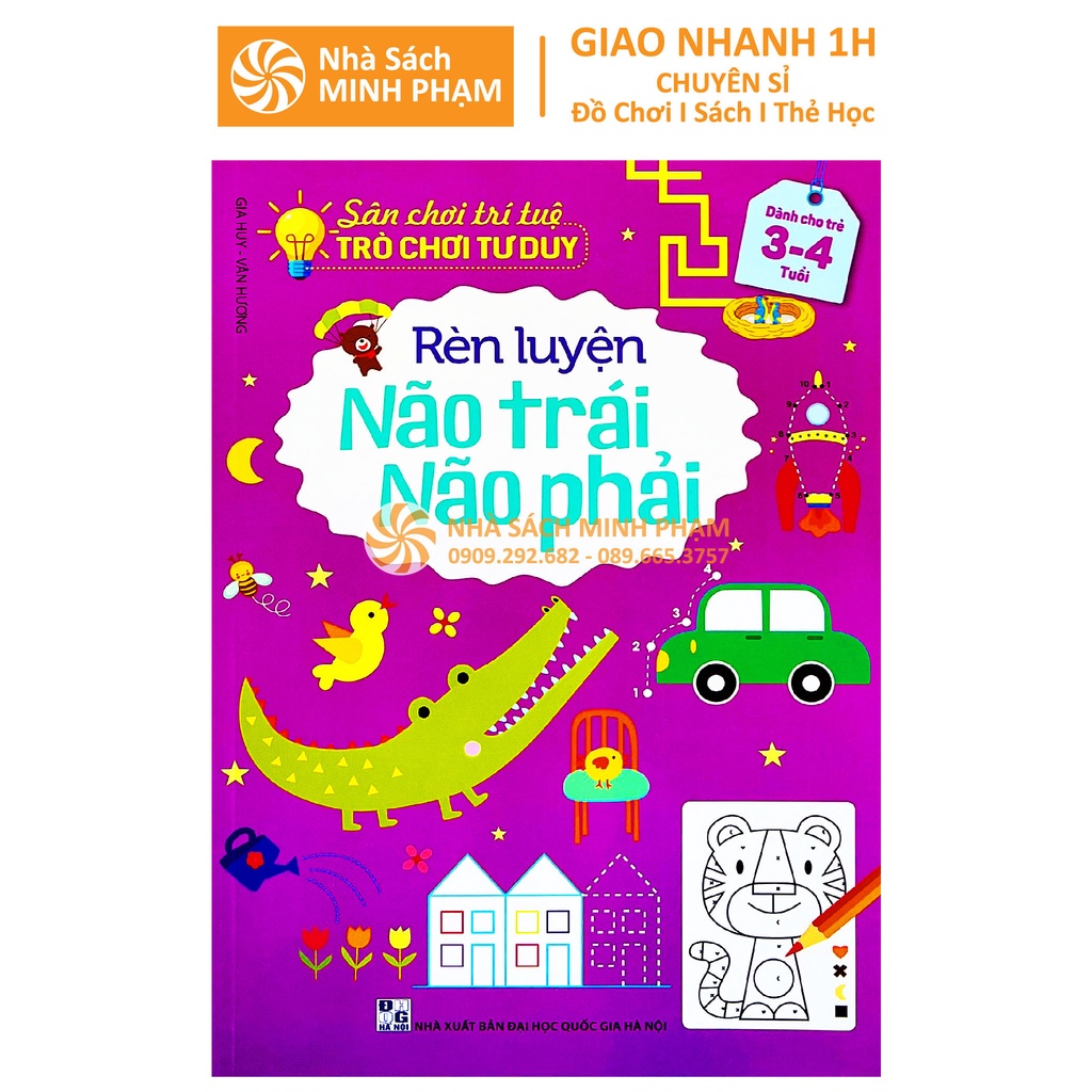 Sách - Sân chơi trí tuệ rèn luyện não trái não phải cho bé từ 3-6 tuổi