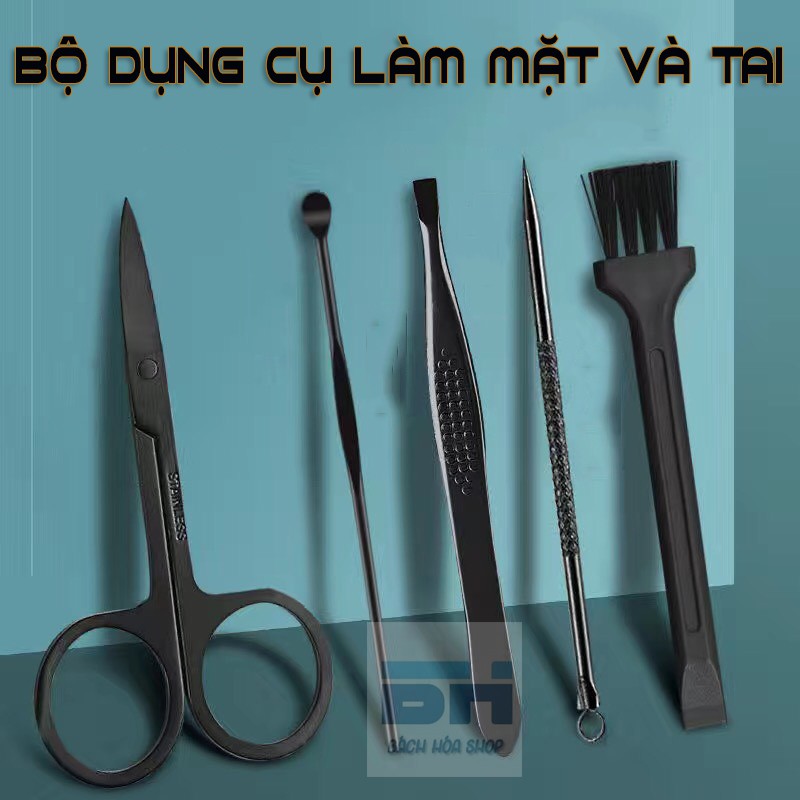 [5 TRONG 1] BỘ DỤNG CỤ LÀM MÓNG/ NGOÁY LỖ TAI/ TỈA LÔNG MÀY/ MỤN/ DA CHẾT -  CAO CẤP - TH720